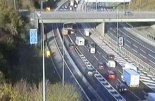 The delays on the M20. Picture: Highways England