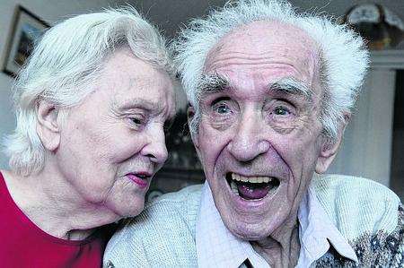 Hilda and Harold Walling celebrate their platinum anniversary
