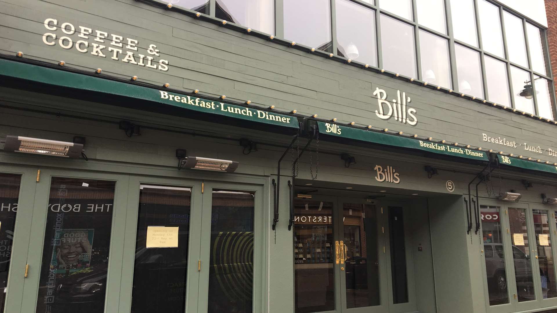 Bill's Restaurant will open its doors on Monday