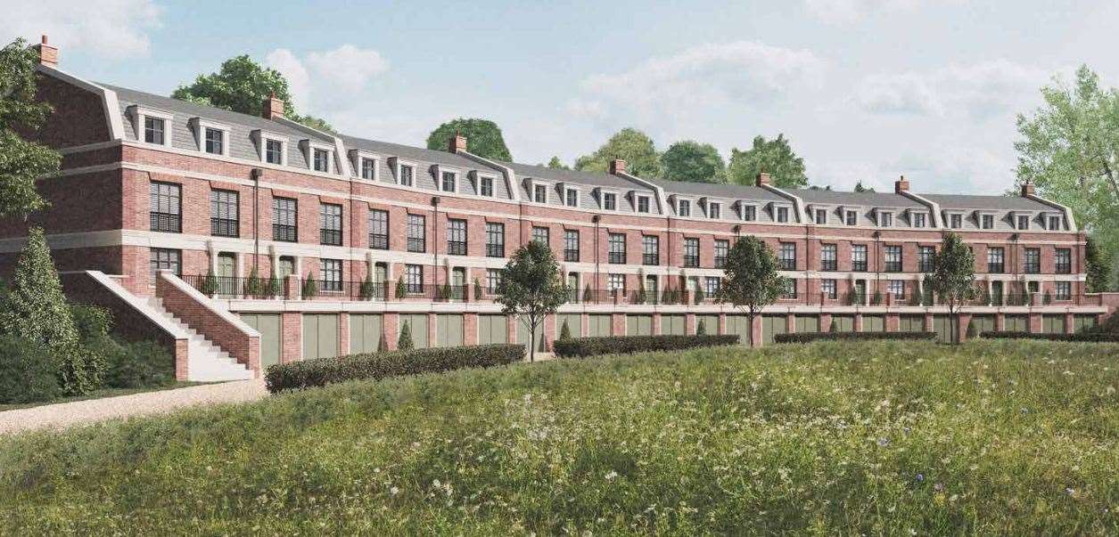 A CGI of how some of the new homes at the former Benenden Hospital could look. Picture: Esquire Developments and Clague Architects