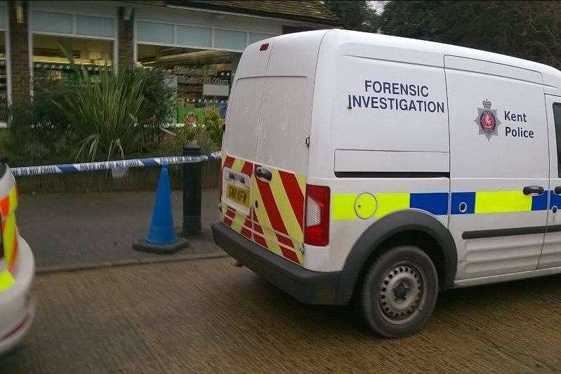 Forensics officers are at the scene. Picture: Kent 999s.