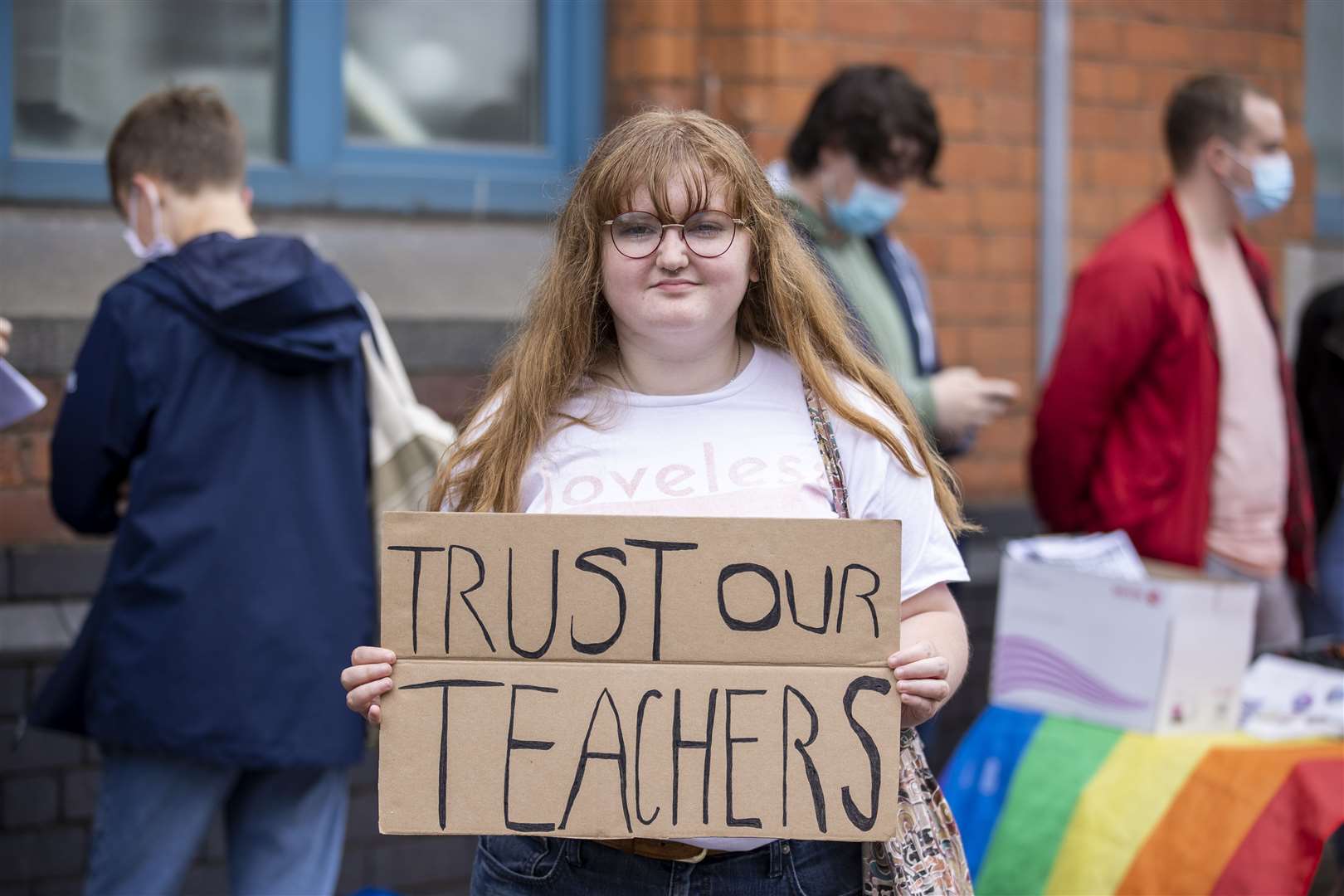 Zara Meadows, from Belfast grammar school Belfast Royal Academy, said teachers had been demonised (Liam McBurney/PA)