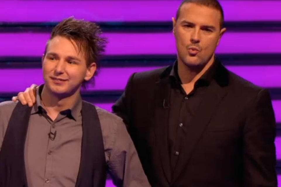 Steve Fisher with presenter Paddy McGuinness. Picture: ITV
