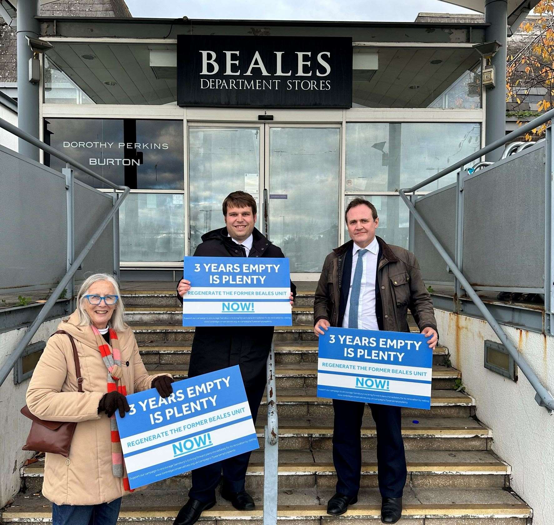 Tom Tugendhat led calls for Beales in Tonbridge to be filled