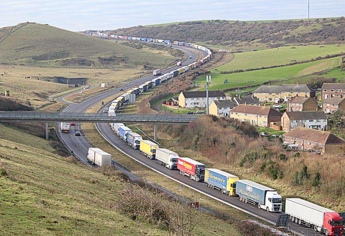 Scene of A20 towards Dover when TAP comes into place. Archive image. Picture: Rob Riddle