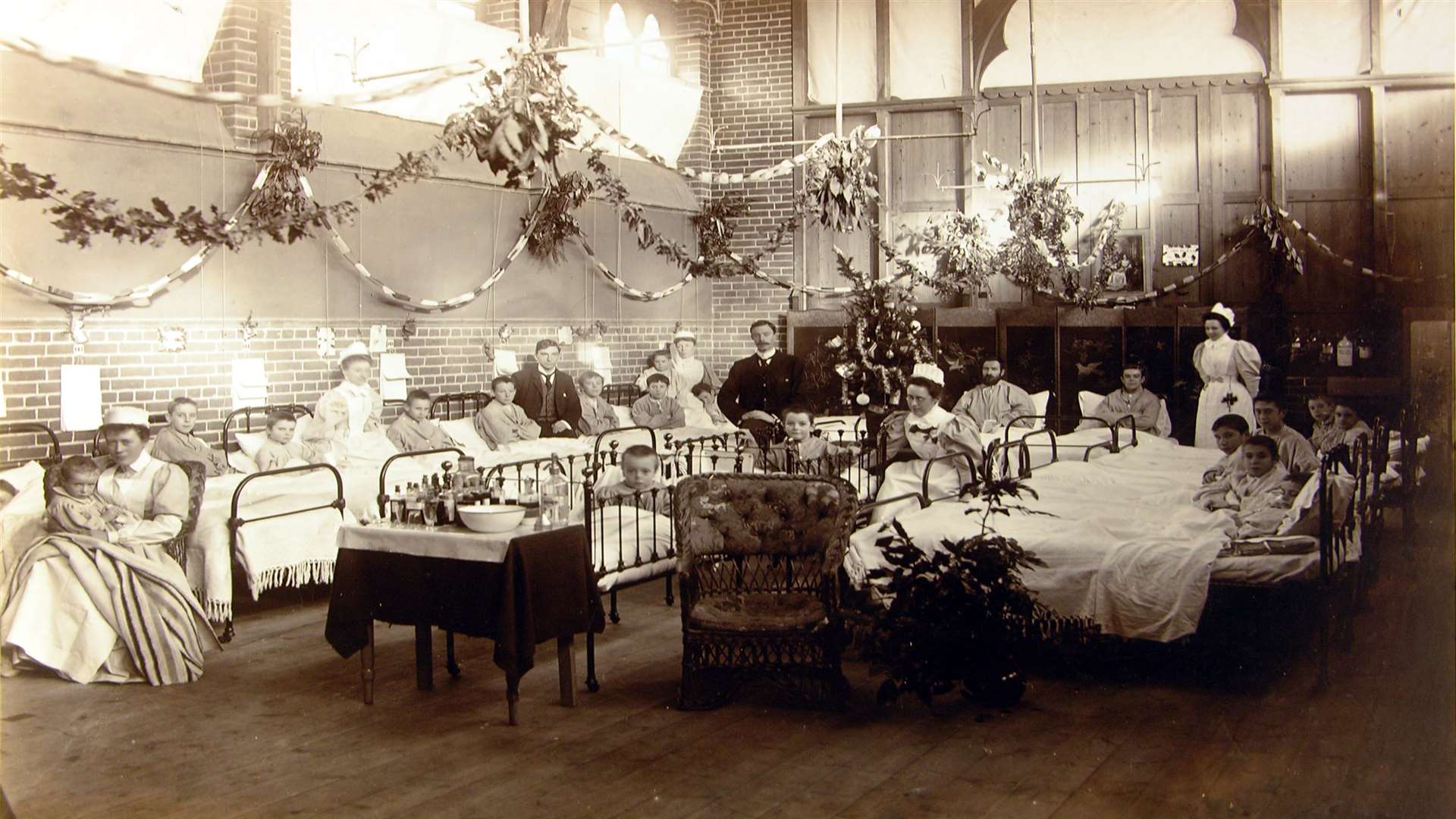 A hospital ward at the time of the outbreak. Photo:Maidstone Museum