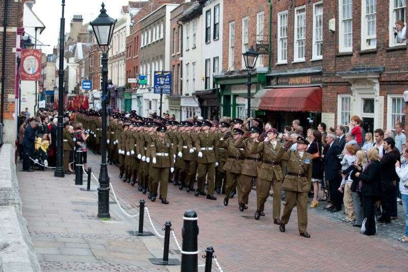 Armed Forces Day celebrations would normally take place throughout the Medway Towns Photo: Nicki Lockhart