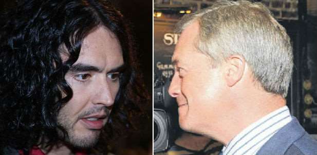 Russell Brand and Nigel Farage