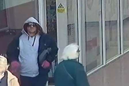 David Bentley, spotted on CCTV wearing make-up and a long ginger wig.