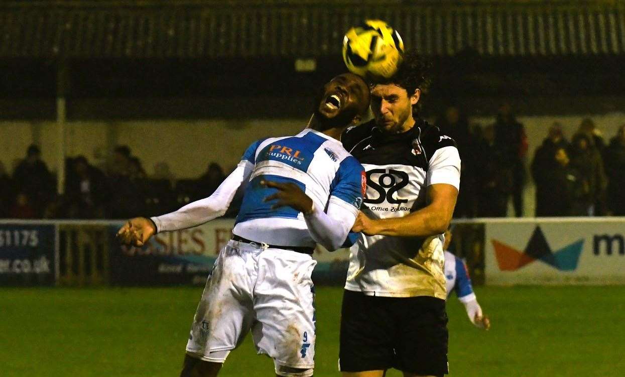 Faversham defender Oliver Gray has impressed in their past two matches. Picture: Marc Richards