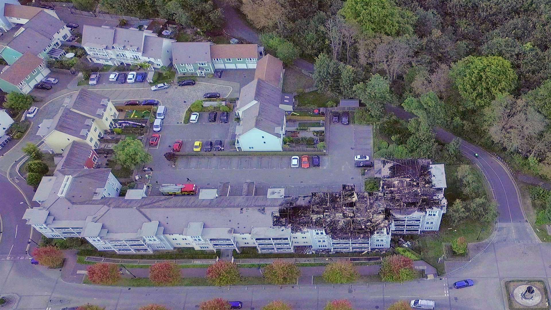 Damage caused by the huge fire at Holborough Lakes. Picture: Wayne