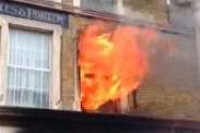 The Glass House pub on fire in Marine Parade, Sheerness
