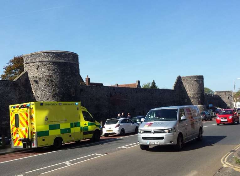The crash in Canterbury. Picture: @PatrickSaxMusic