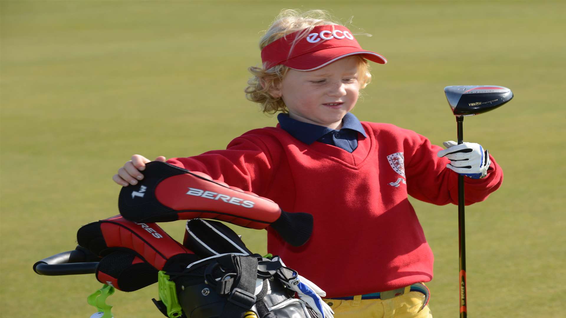 Arthur Saunders, five, is competing in a USA golfing championship. Picture: Gary Browne