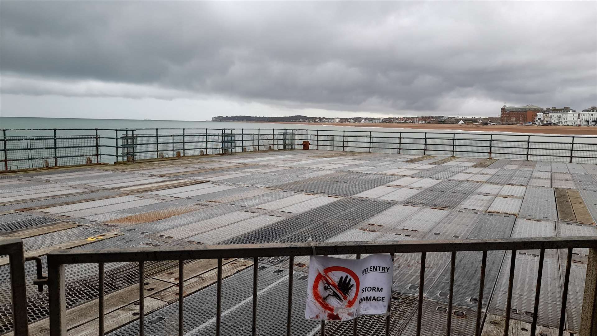 Part of the lower deck remains closed at Deal Pier