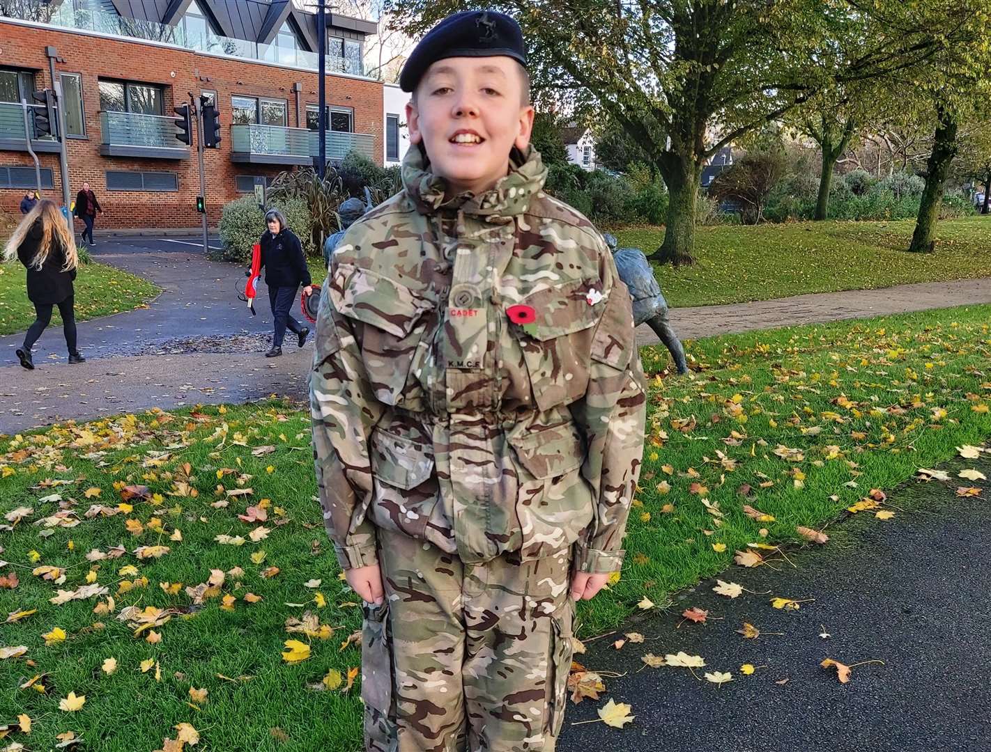 Christian Barrow, 12, in his Kent (Marine) Cadet Force uniform. All pictures: Nikki Barrow