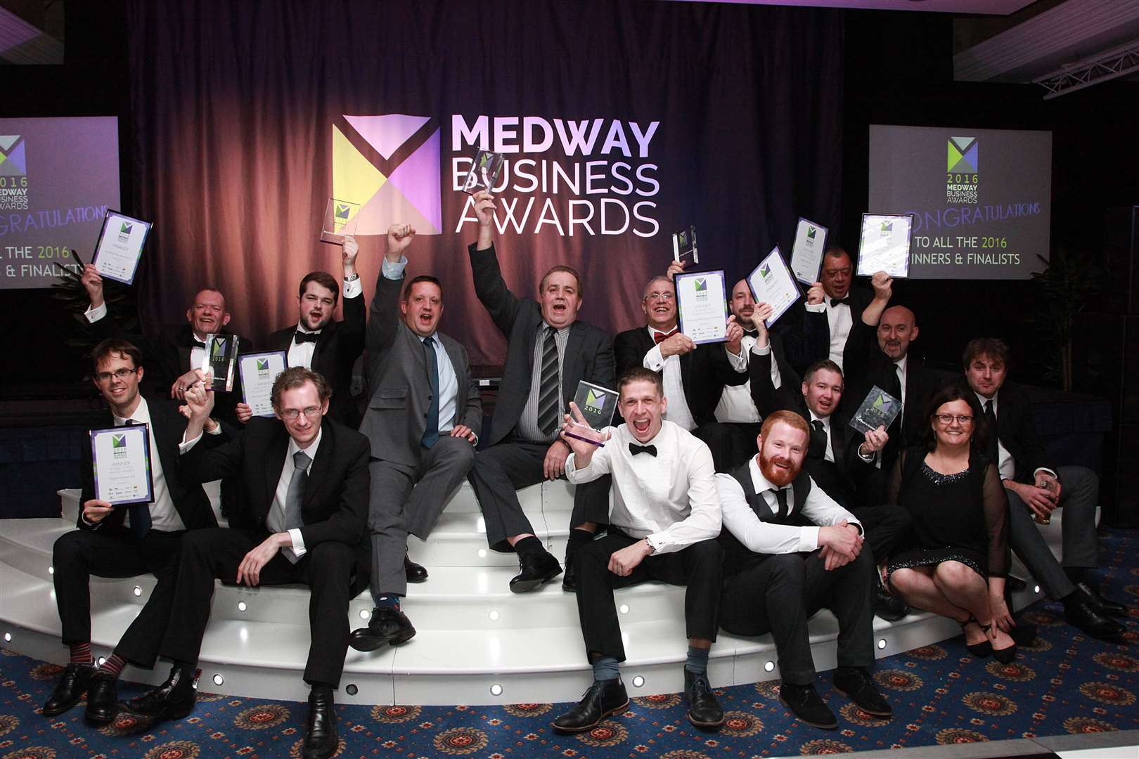 The winners and finalists at the Medway Business Awards. Picture: Roger Vaughan