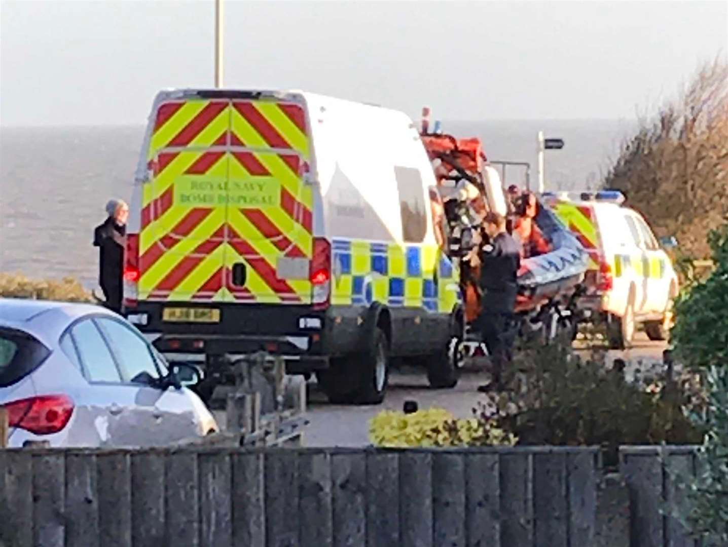 The bomb disposal unit was spotted in Bishopstone Glen