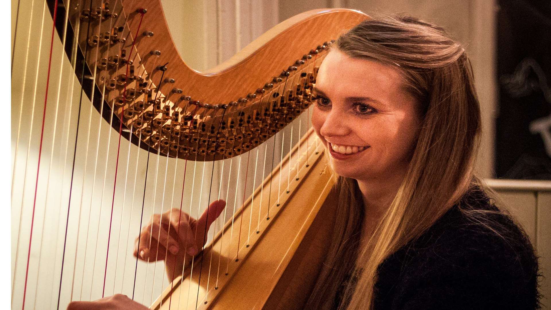 Enjoy some harp music over dinner in Sissinghurst and Egerton