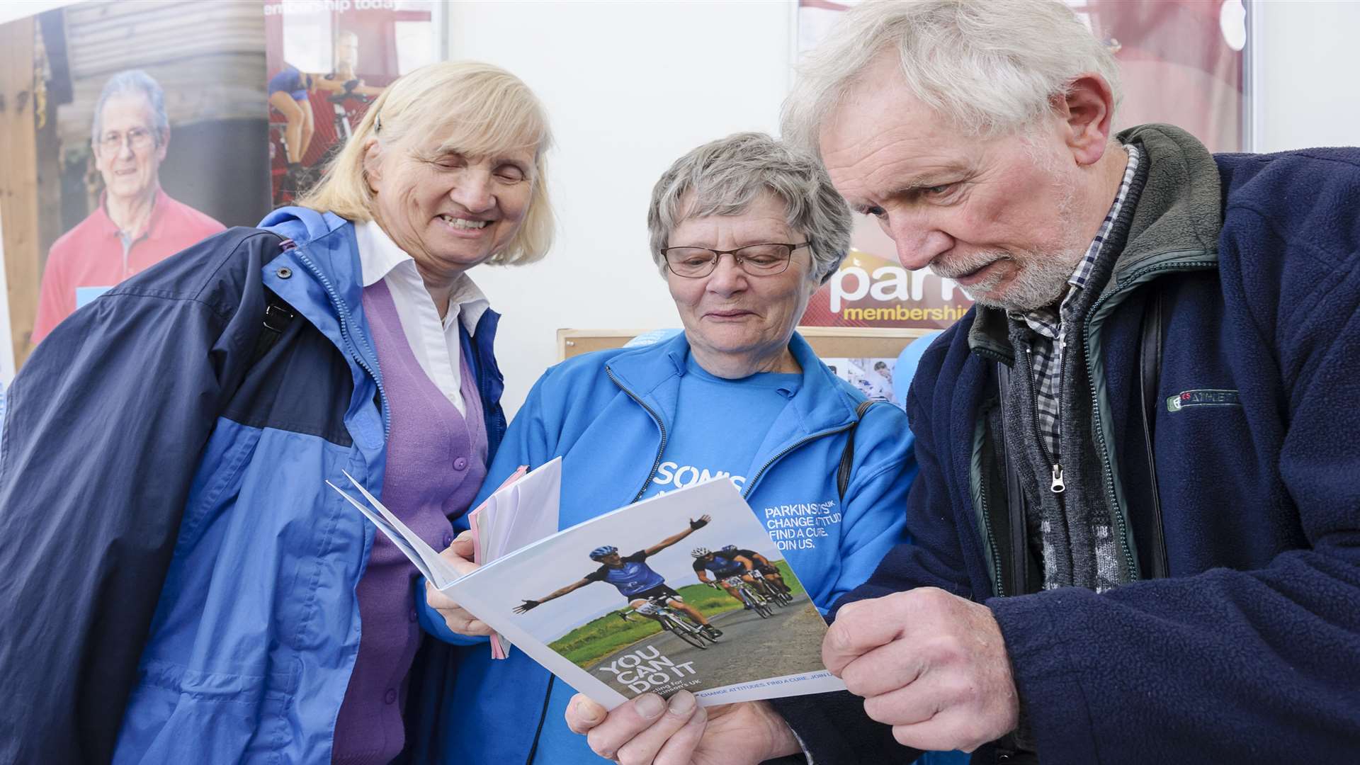 Ann Lander, centre, with Marion Dixon and Stephen Dixon, finding out how to get involved. Picture: Andy Payton