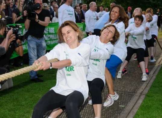 Helen and Jo taking part in a charity fundraising event