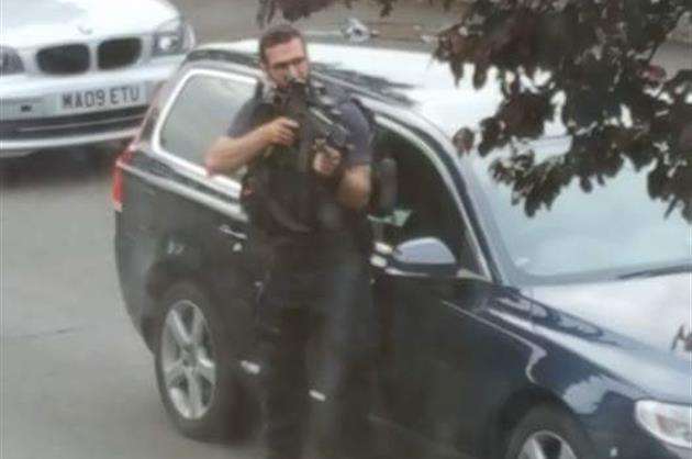 Armed police were seen in both Northfleet and Gravesend.