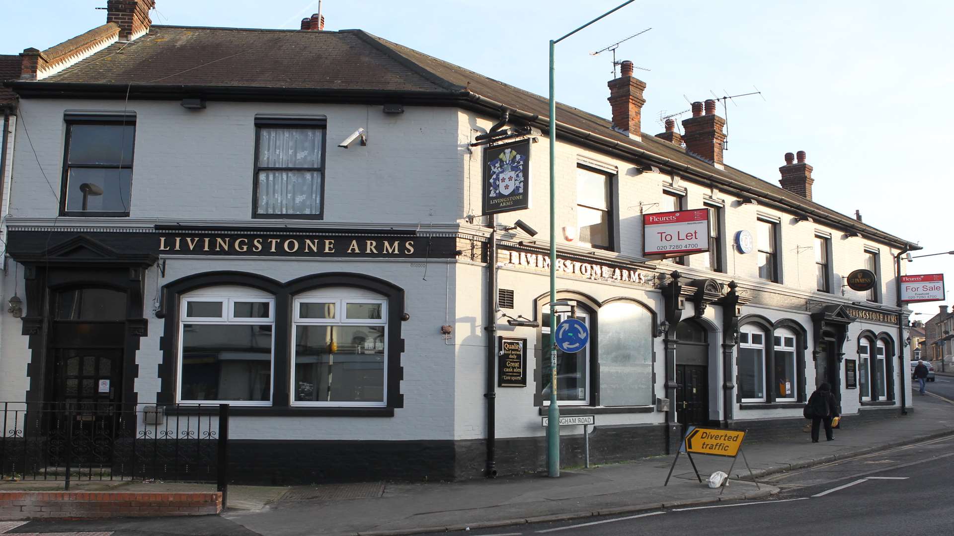 The Livingstone Arms pub, 239 Gillingham Road was up for sale