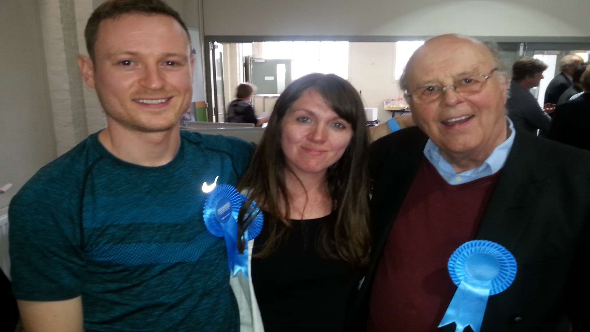 Ben Fitter, Amy Baker and George Metcalfe toast success in Blean Forest