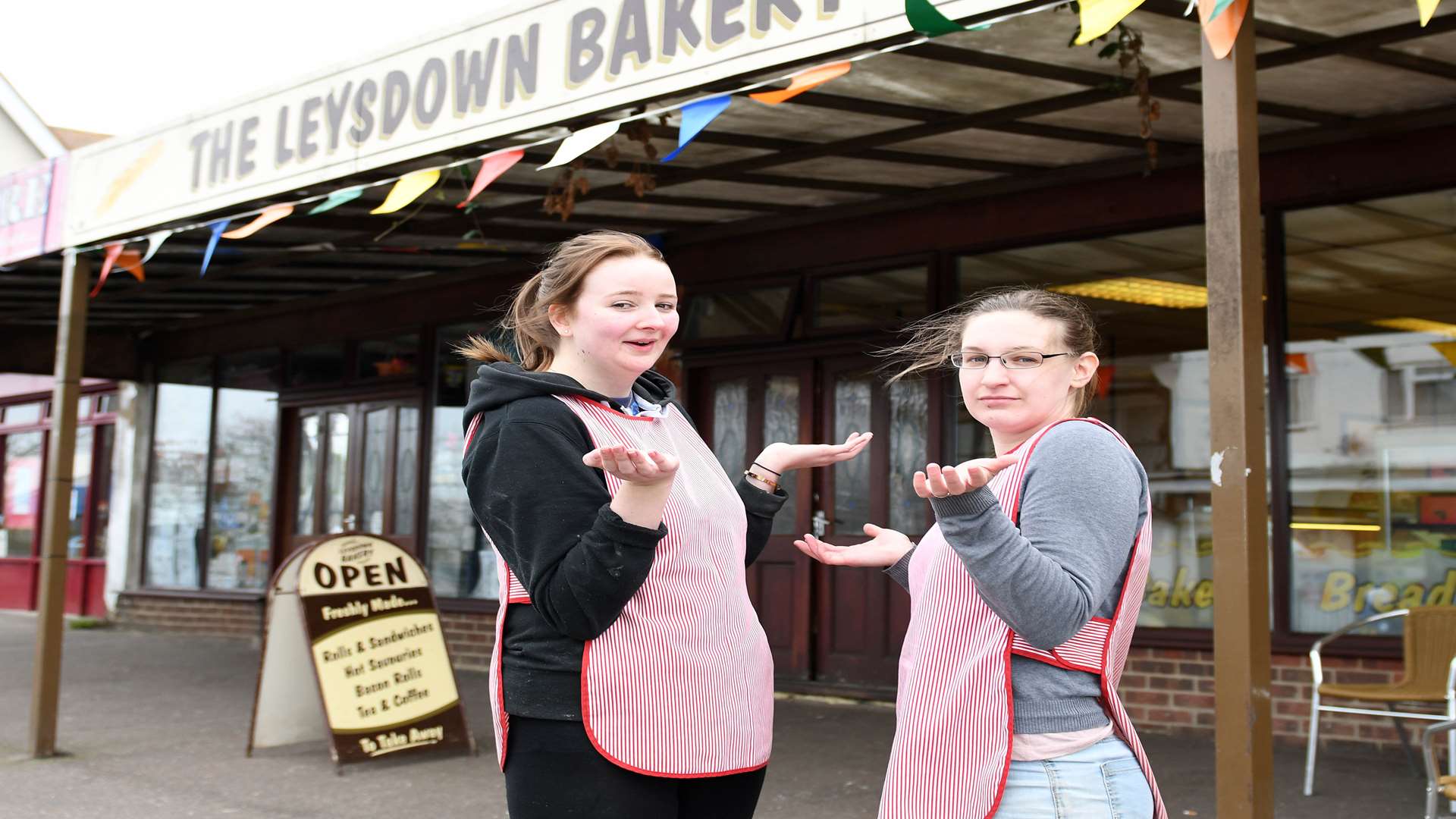 At Leysdown Bakery two doors down from the bookies, Rachael Fagg, 21, and her colleague Amy Sosbe, 29, remained mystified. Picture: stevefinnphotography@yahoo.co.uk