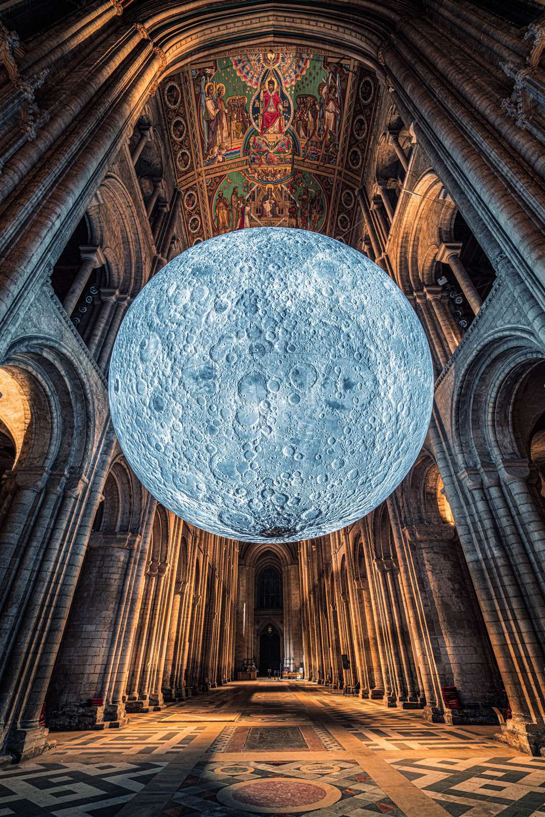 Each centimetre of the sphere equates to 5km of the moon's surface. Pic: James Billings