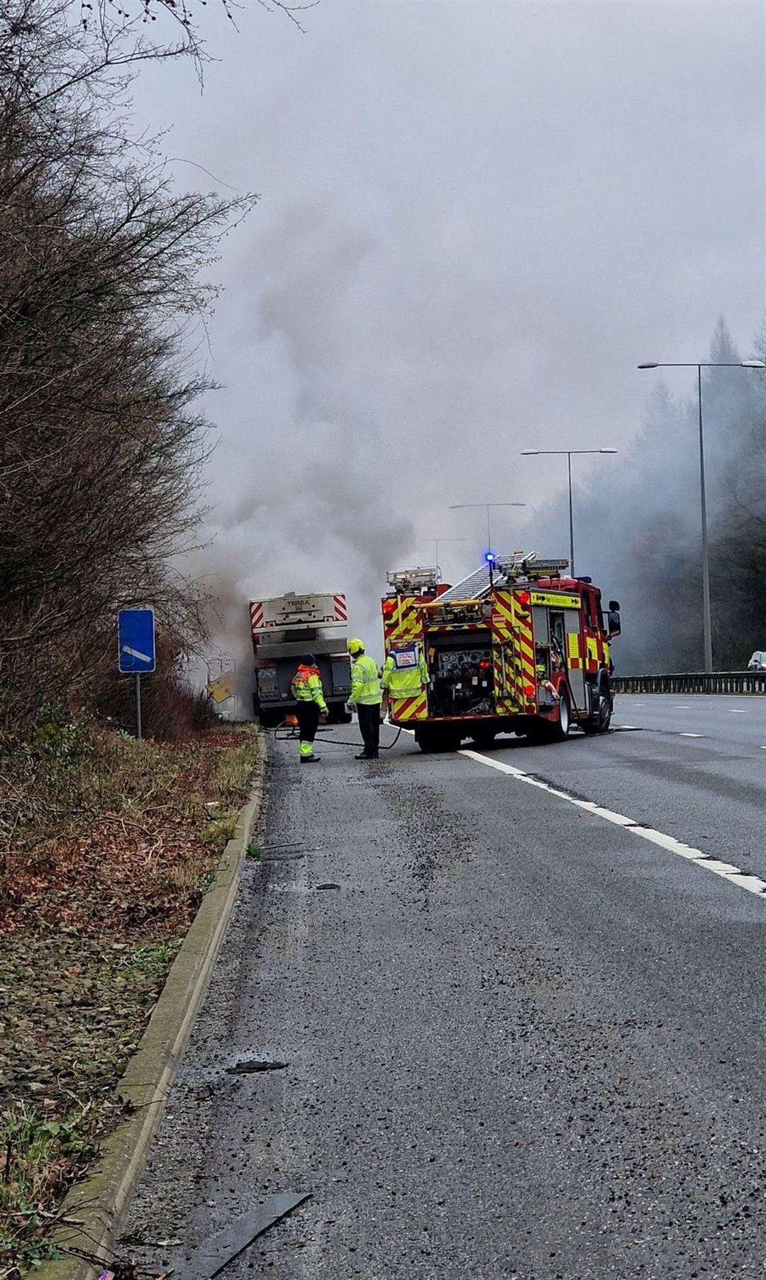 Four fire engines attended the vehicle fire. Picture: Met Police