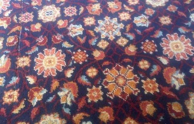 Probably the liveliest thing in the Market Inn on a weekday lunchtime – the pub carpet
