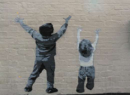 Is this a Banksy drawn on the Catching Lives open centre in Canterbury?