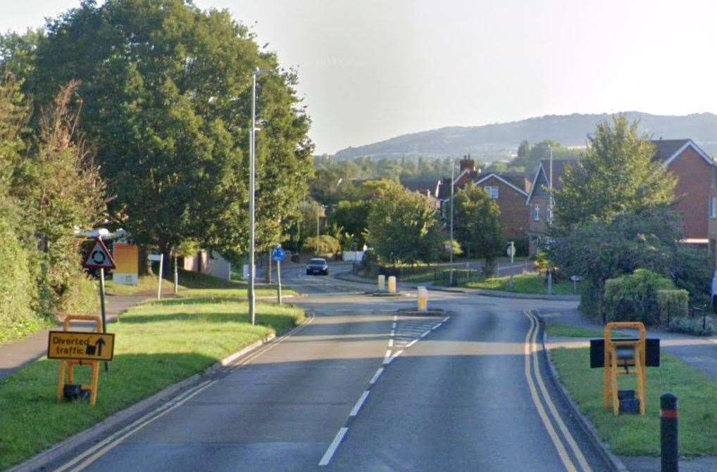 There have been issues with boy racers and speeding in New Hythe Lane, Larkfield. Photo: Google