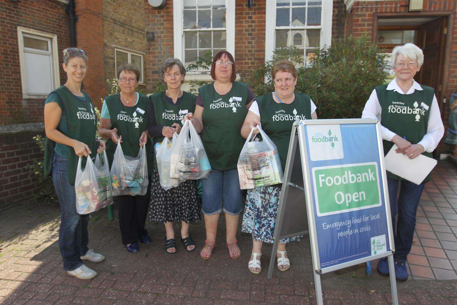 Helpers at the Swanley District Food Bank