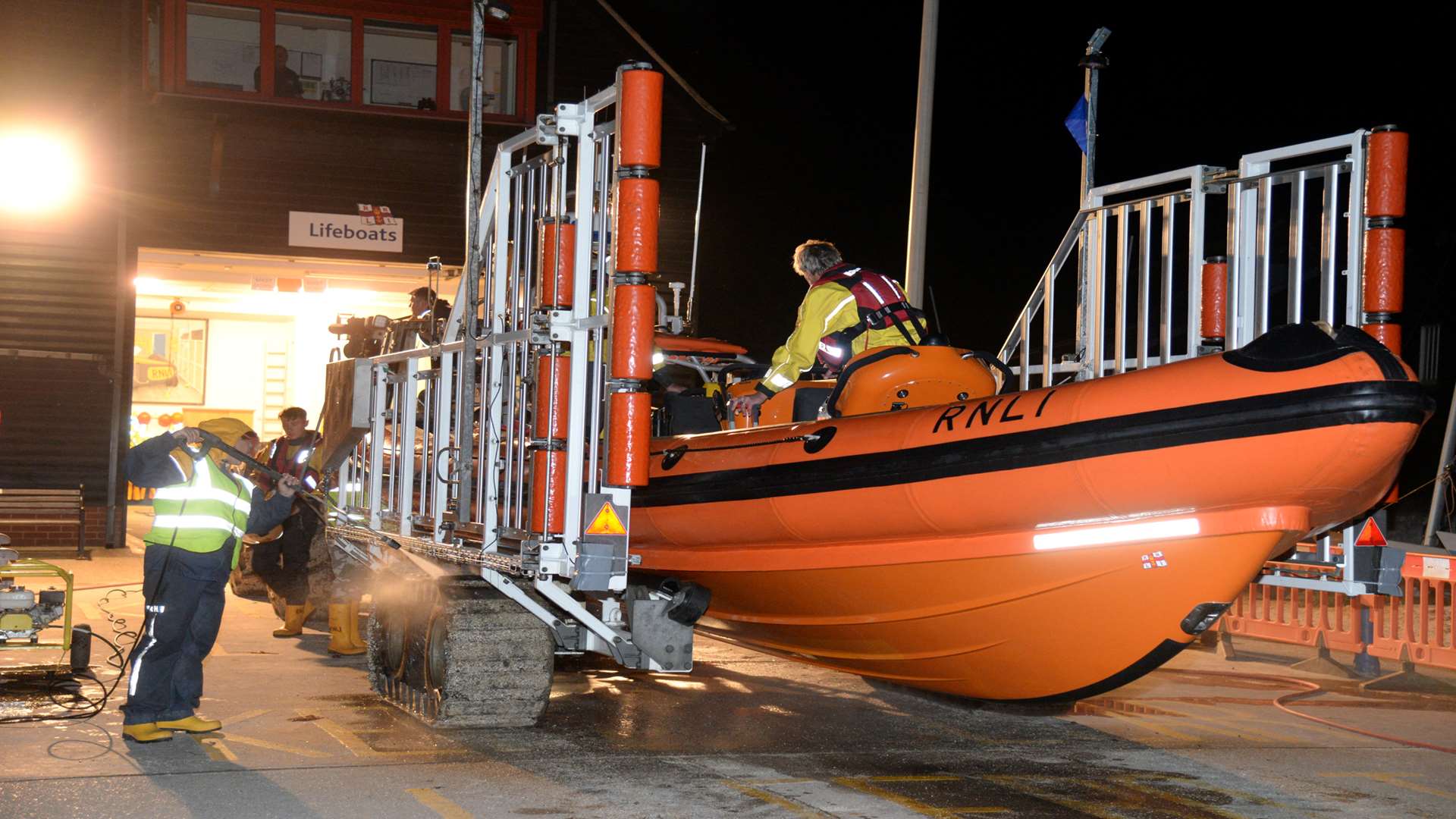 Whitsable Lifeboat after returning from its operation. Picture credit: RNLI Whitstable.