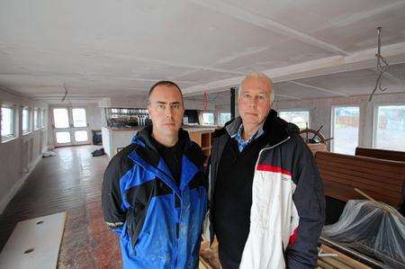 Neil and David Taylor, right, owners of Port Medway Marina