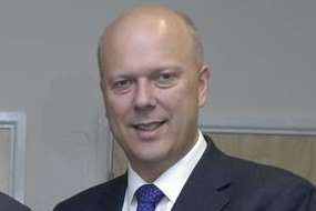 Will the real Chris Grayling please stand up? The minister during a visit to Kent