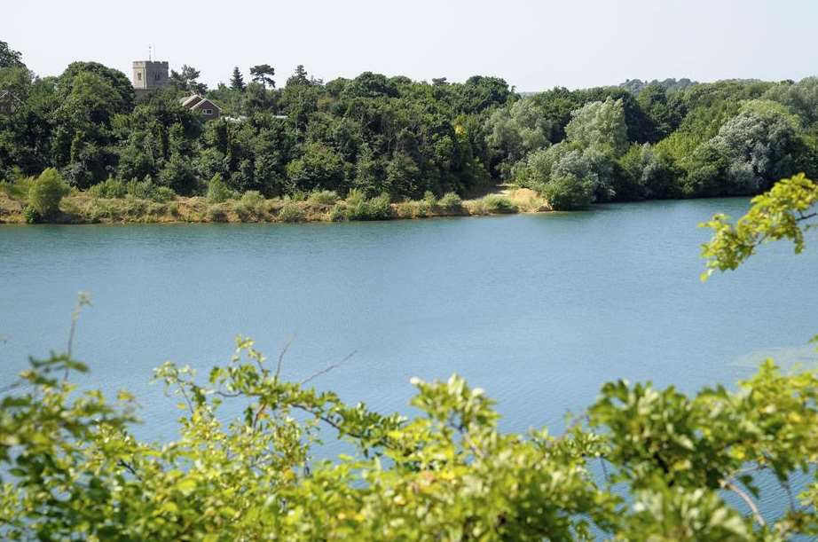 Swimmers have been cooling off in Aylesford quarry