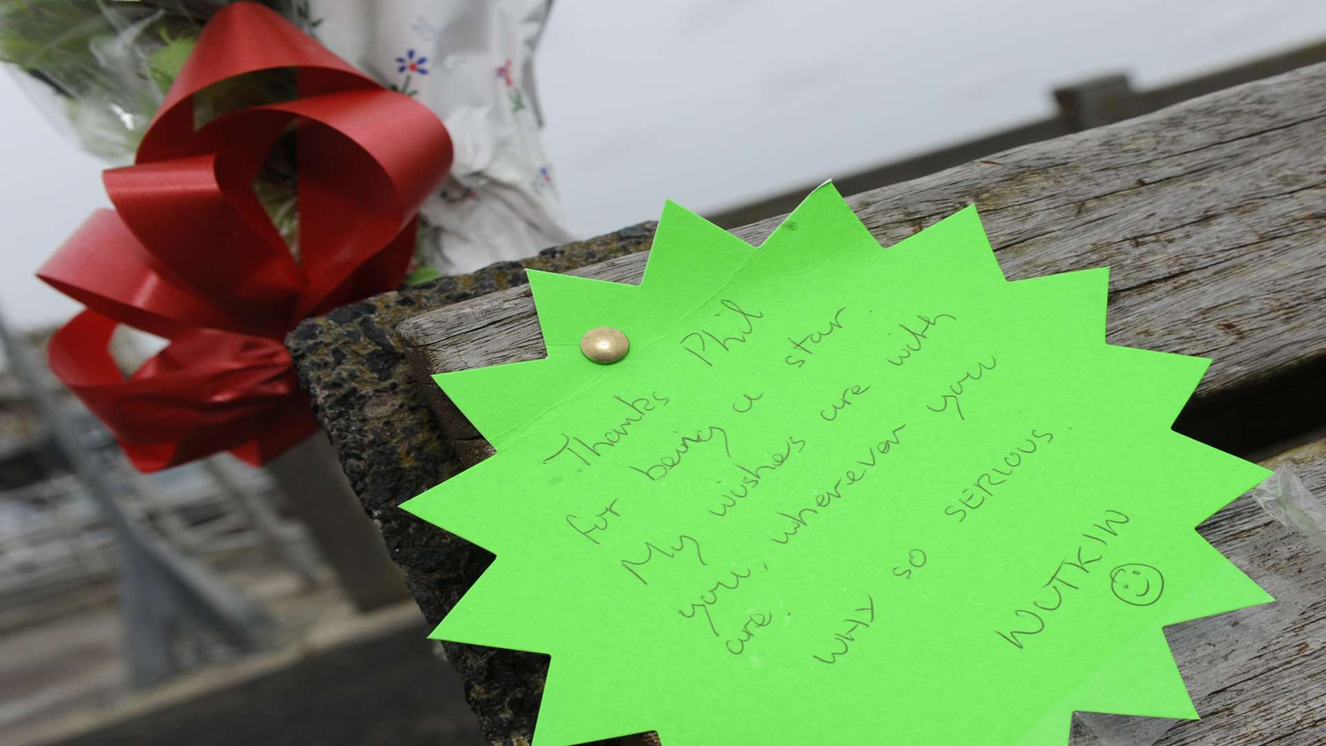One of the tributes left at the scene