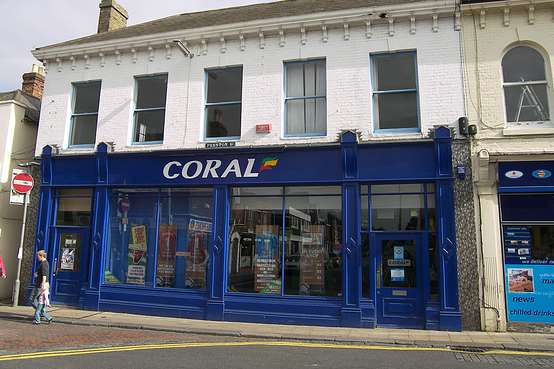 Coral bookmakers where the burglary took place.