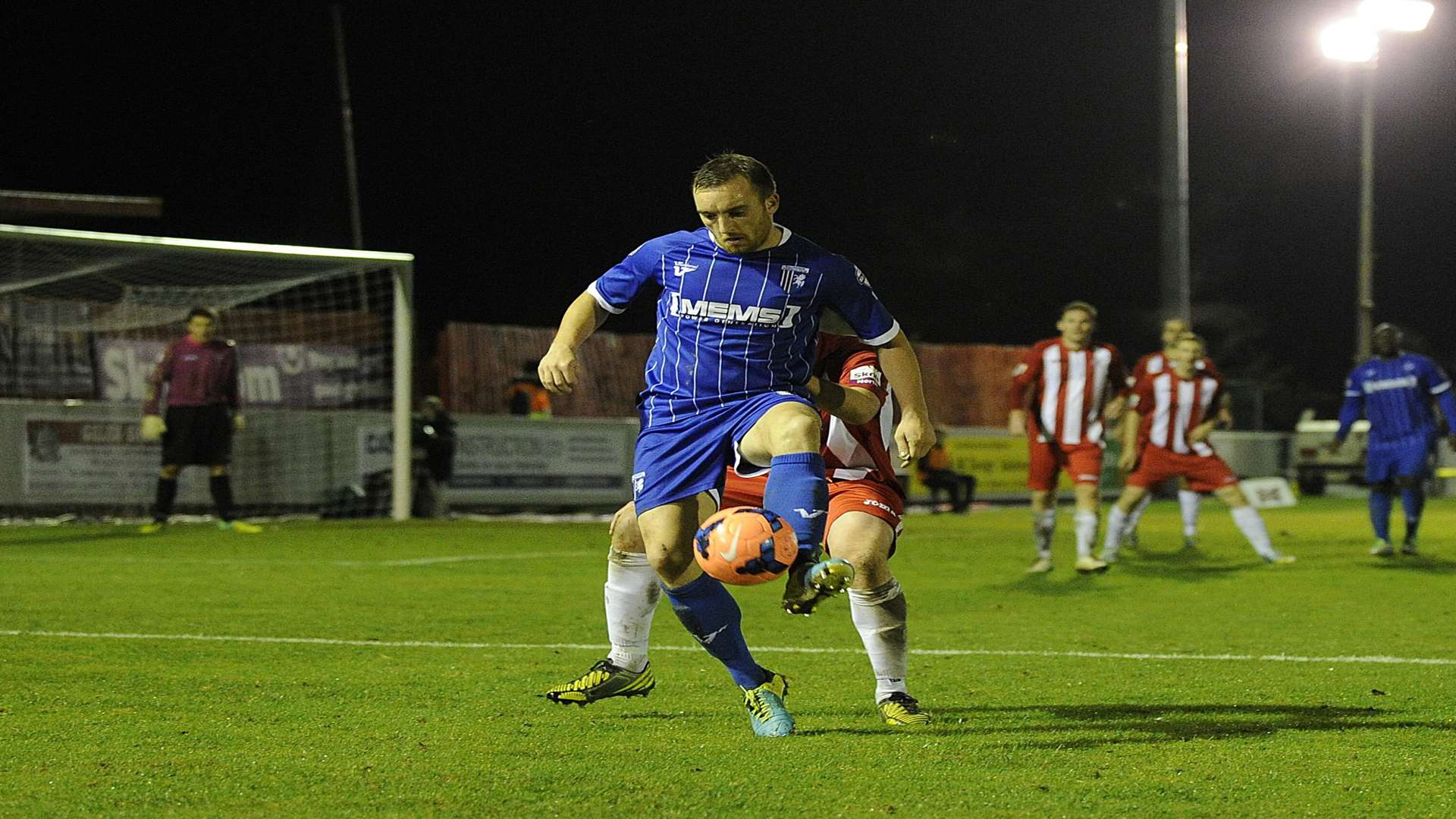Charlie Lee in action for the Gills at Brackley Picture: Barry Goodwin
