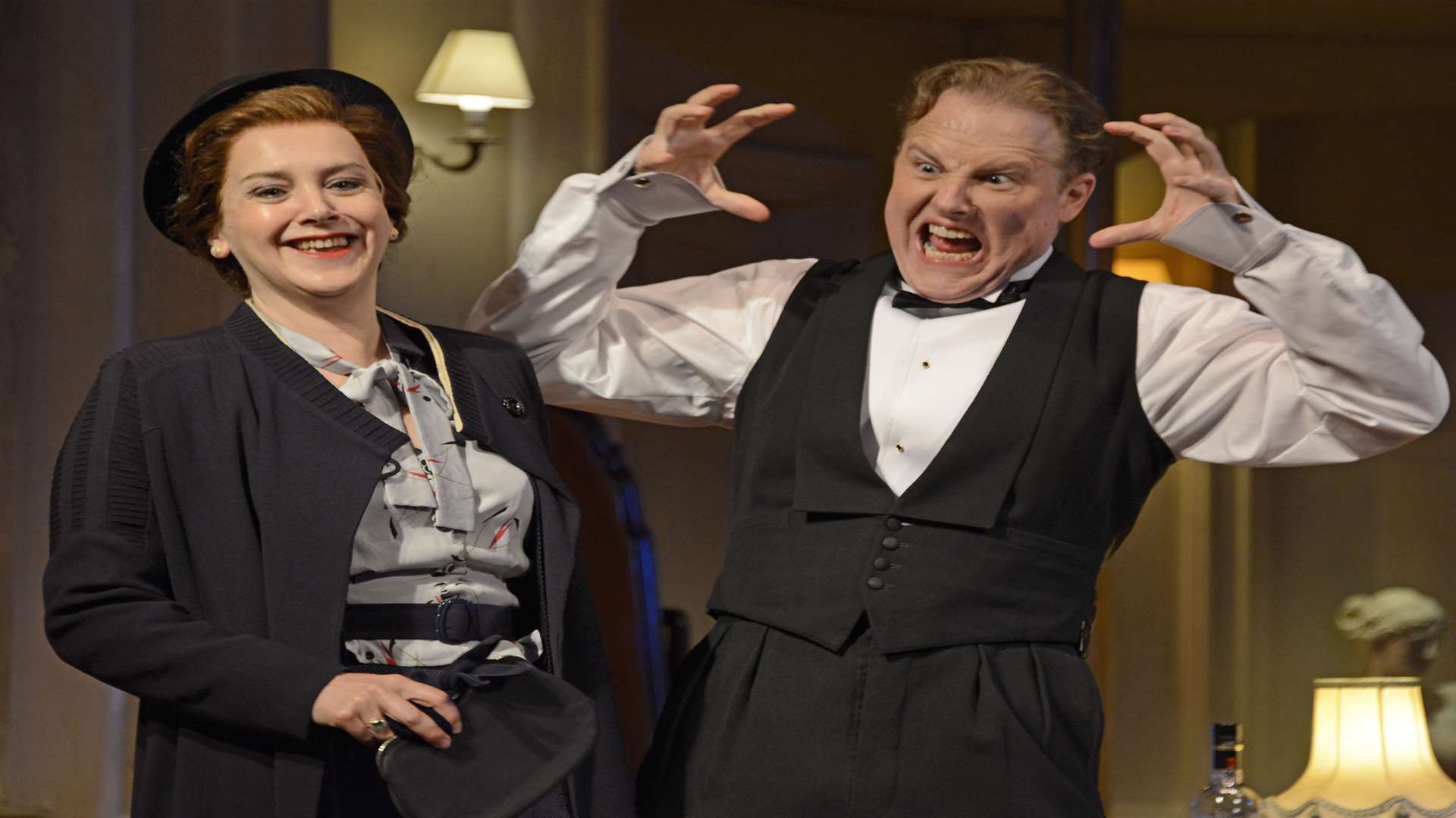 Samuel West with Rebecca Johnson in Noel Coward's Present Laughter. Picture: Nobby Clark