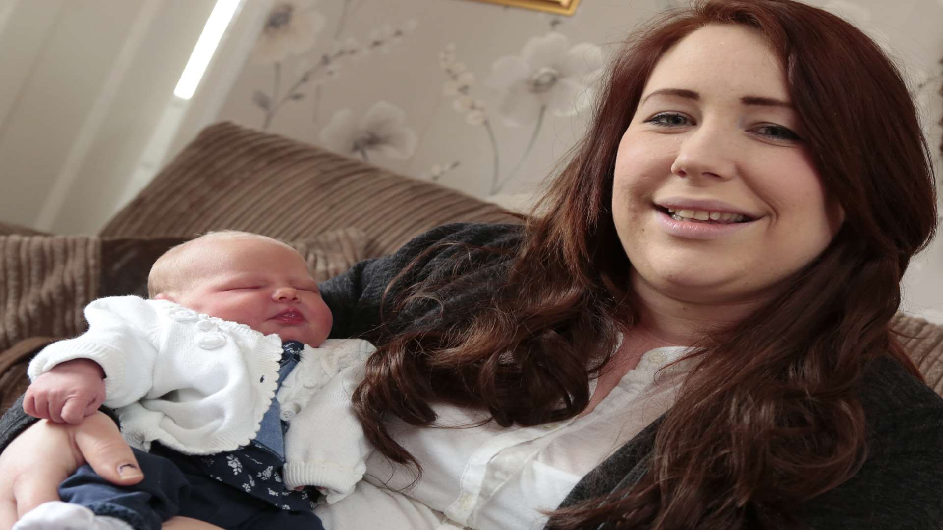 Katey Dingwall and her newborn baby Taylor Tompsett