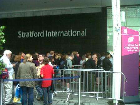 Train delays at Stratford International after incident on the line.