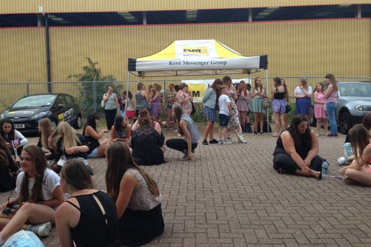 Union J fans gather ahead of the band's visit