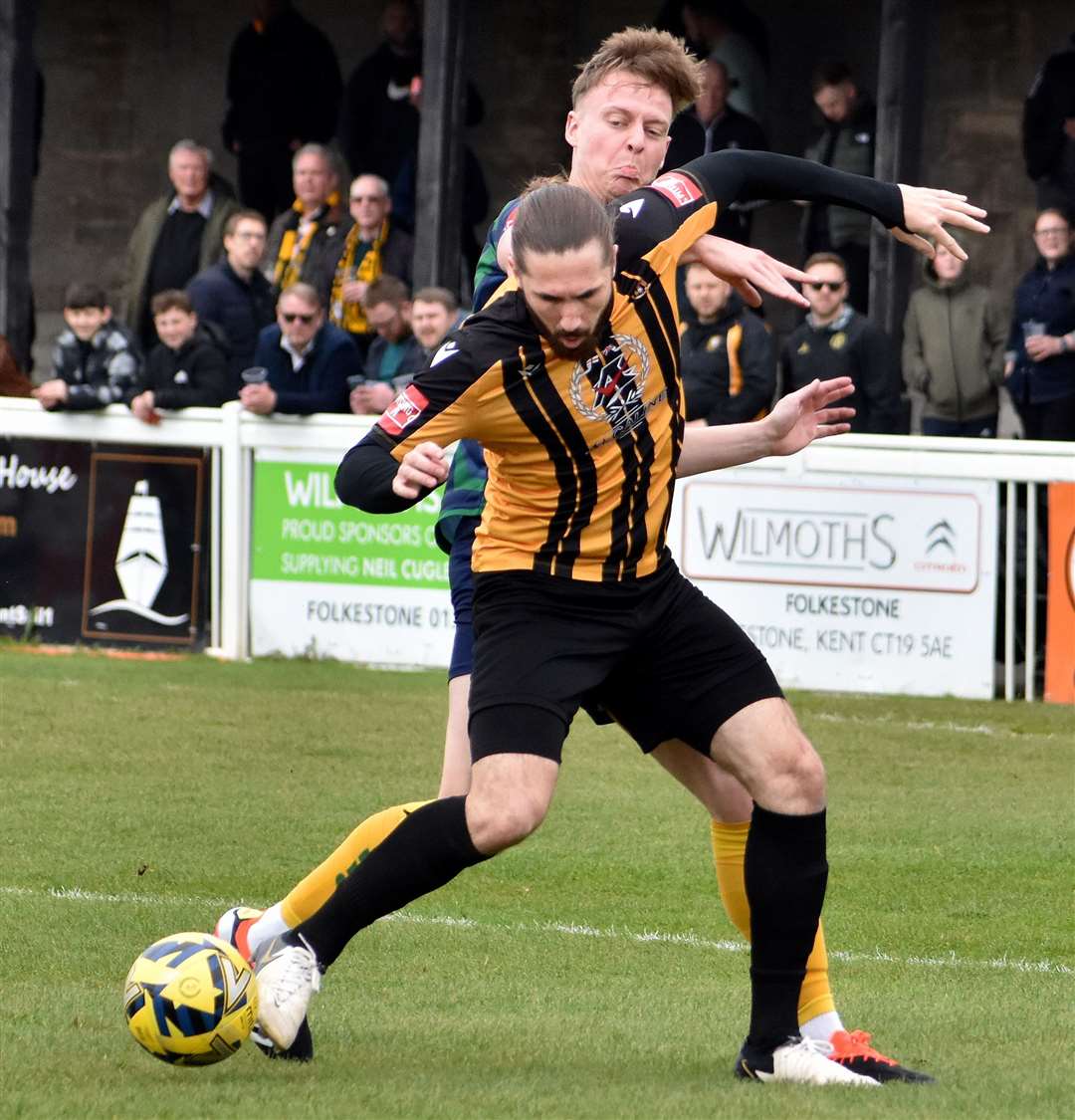 Folkestone forward Tom Derry in action. Picture: Randolph File