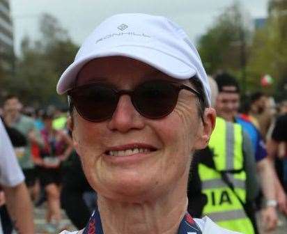Margaret Connolly at the 2023 Manchester Marathon