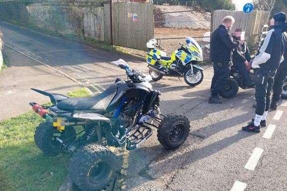 Quad bikes were targeted by officers across Maidstone and Medway. Picture: Kent Police