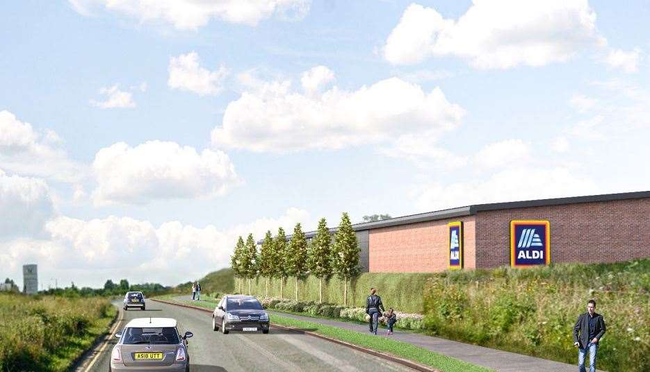 Plans for an Aldi supermarket have already been approved in Waterbrook Park, but work is yet to begin. Picture: Aldi